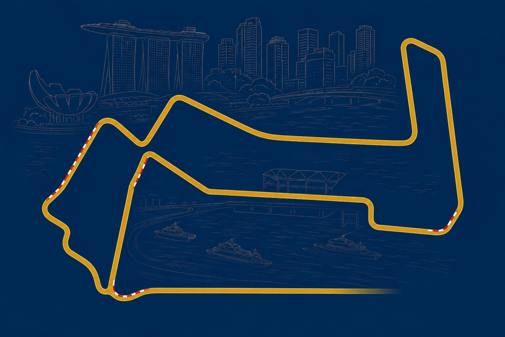 Illustration von Marina Bay Street Circuit